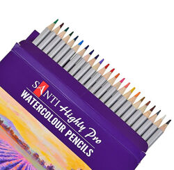 Набір акварельних олівців 24 кольори Santi Highly Pro
