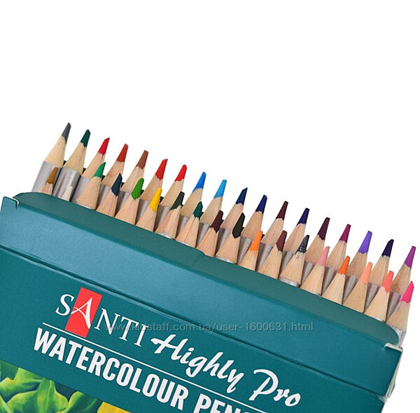 Набір акварельних олівців 36 кольори Santi Highly Pro