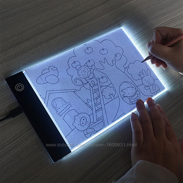 Світловий планшет формат А5 для малювання та копіювання LED Light Pad