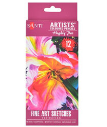 Набір художніх кольорових олівців Santi Highly Pro 12 шт