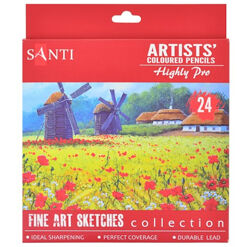 Набір художніх кольорових олівців Santi Highly Pro 24 шт