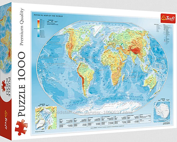 Пазл Карта Світу 1000 елементів Trefl