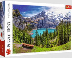 Пазл Озеро Ешинен, Альпи, Швейцарія 1500 елементів Trefl