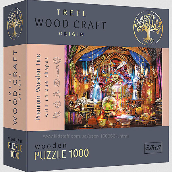 Пазли фігурні з дерева Кімната чаклуна 1000 елементів Trefl