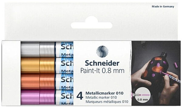 Набір маркерів Schneider Paint 0.8 мм 4 штуки асорті