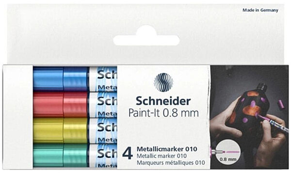 Набір маркерів Schneider Paint 0.8мм 4 штуки асорті