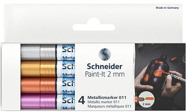 Набір маркерів Schneider Paint 2 мм 4 штуки асорті