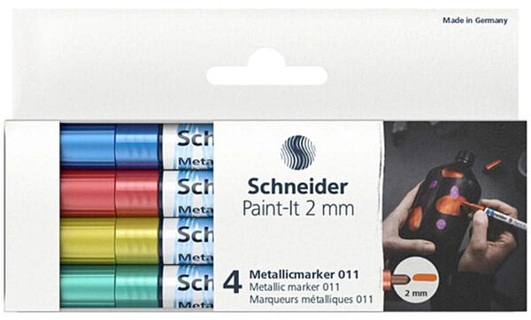 Набір маркерів Schneider Paint 2мм 4 штуки асорті