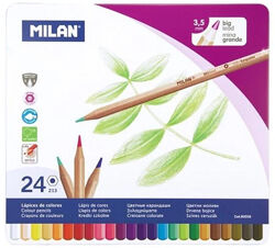 Набір олівців 24шт у металевому пеналі Milan