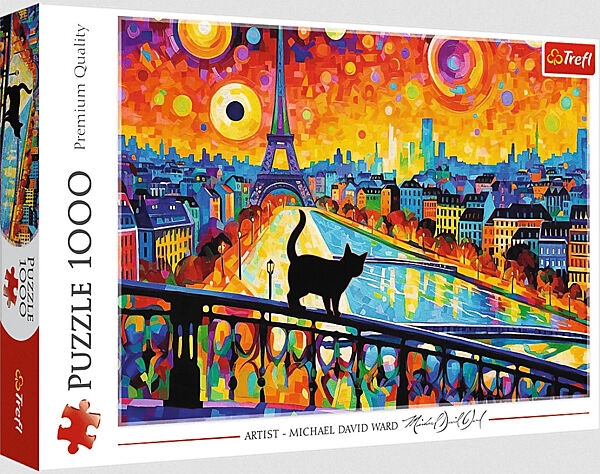 Пазл Кішка в Парижі 1000 елементів Trefl