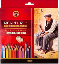 Олівці кольорові акварельні 48 кольорів художні MONDELUZ Koh-i-Noor