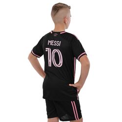 Футбольная форма детская Messi Inter Miami черно-розовая