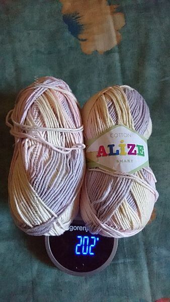 Пряжа, нитки для вязання Alize Cotton 2 мотка