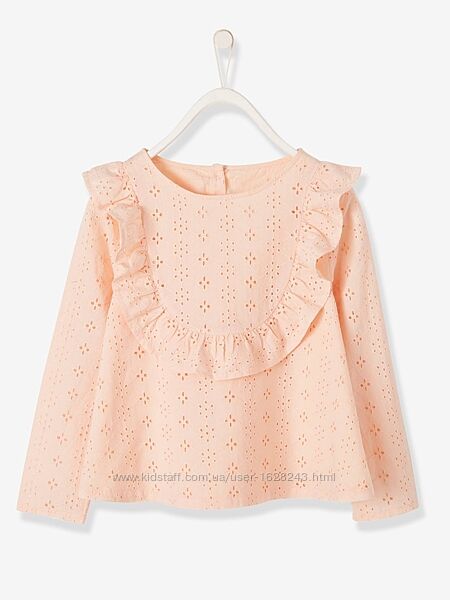 Блуза персикового кольору Vertbaudet, 138 см