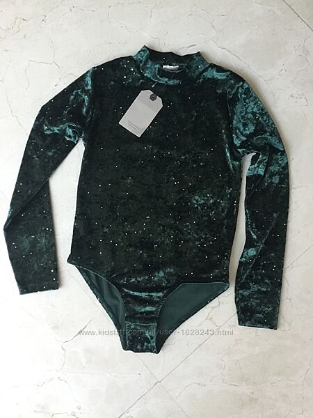 Боді велюрове з блискітками Zara
