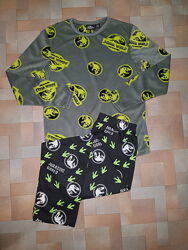 Комплект, пижама велюр-котон Jurassic World Primark 8-10 лет 134-140 см