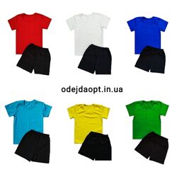 Детский комплект для физкультуры футболка и шорты