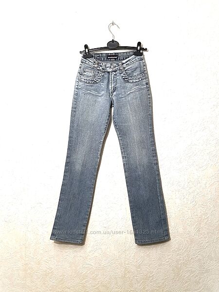 Woodsstar стильні джинси блакитні димчасті середньої щільності котон жіночі