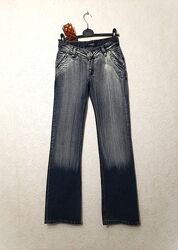 Limousine cтильні джинси сині клеш розширені середньої щільності жіночі