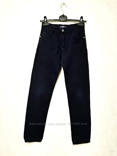 Tati темно-сині штани джинси зима/демі звужені донизу жіночі стрейч котон