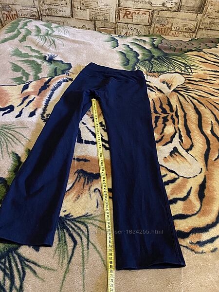 Трикотажные темно синие брюки штаны прямого кроя Maja