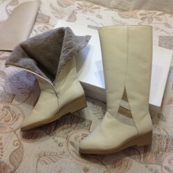 Сапоги женские зимние на цигейке, р.38, Германия.