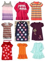 Стильные теплые вязаные платья, туники, сарафаны для девочек Размер 3-6 лет