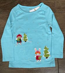 Стильные регланы на девочку с новогодней тематикой Gymboree США