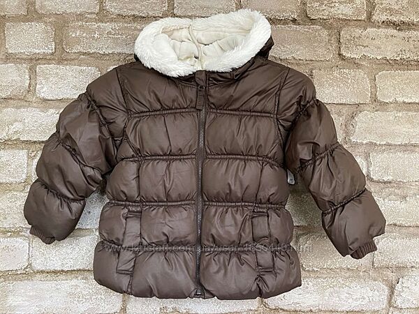 Теплая коричневая курточка на флисе Размер 3Т Old Navy Рост 92-100 см