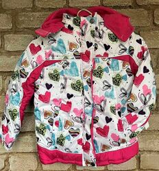 Теплая зимняя  курточка  утепленная флисом  Pink Platinum Размер  6  лет 