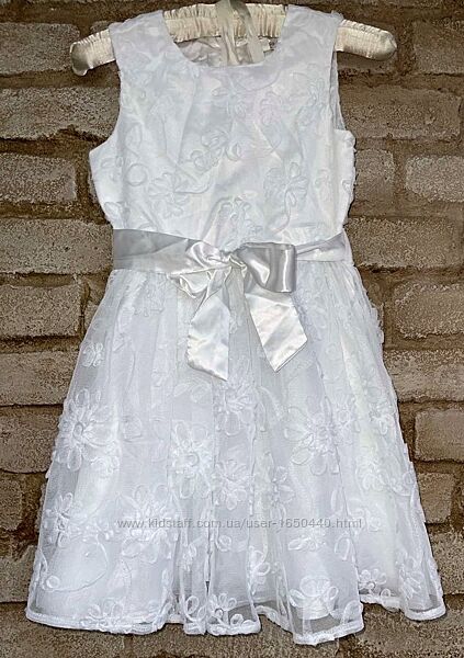 Нарядное белоснежное пышное платье Сhildrensplace Размер 8Т Рост 128-133 см