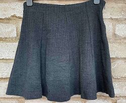 Темно серая стильная школьная юбка на девочку Размер 9-10Т Zara Girls