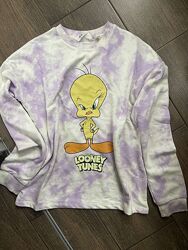 Оверсайз свитшот толстовка из терри флиса Looney Tunes H&M Размер 12-14 лет