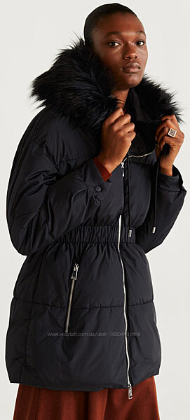 Демисезонная утепленная  куртка с капюшоном Манго MANGO  Размер S-XS  Ориги