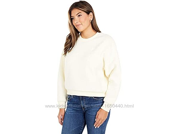 Флисовый молочный свитер свитшот оверсайз кофта  Levi&acutes  Левис   Размер S 