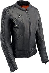 Настоящая женская байкерская куртка-косуха  Милуоки  Кожа Размер L  XL