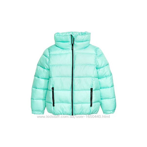 Короткая Утепленная стеганая деми  куртка на девочку H&M Размер 8-9 лет