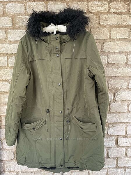 Стильная зимняя женская куртка парка на  шерпе Gina Размер 44  L-Xl 