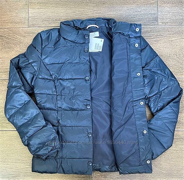 Легенькая синяя демисезонная куртка на на кнопках H&M Размер 11-12лет 152см