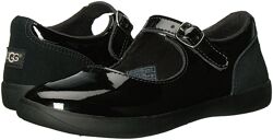 Черные лаковые туфли из натуральной лаковой кожи УГГ UGG  22,5 см 