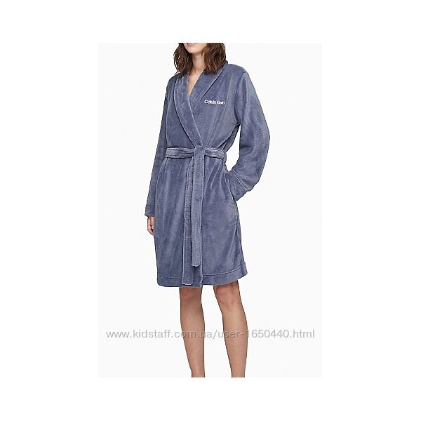 Короткий теплый плюшевый халат Сalvin Klein Оригинал Размер XS/S  M/L