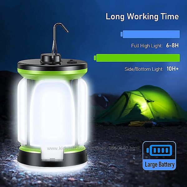 Аккумуляторный Супер яркий портативный фонарь для кемпинга 500 лм 3600mAh