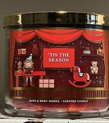 Большая аромо свеча Bath and Body Works на 3 фитиля Tis The Season