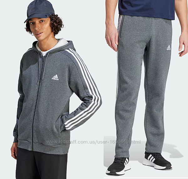 Теплый флисовый костюм Adidas Размер L Essentials Fleece 3-Stripes оригинал