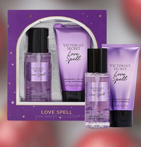 Victoria&acutes secret Love Spell подарочный набор спрей и лосьон по 75 мл 