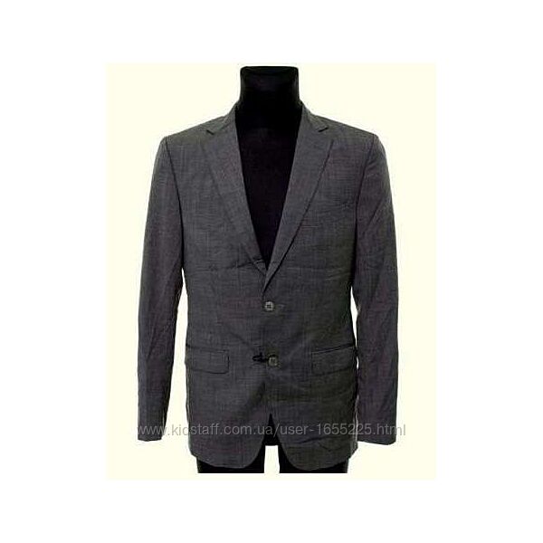 Пиджак мужской Massimo Dutti,100Шерсть, r54, Серый, Original, Новый.