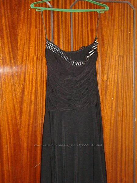 Платье черное итальянское сарафан 44/S размер