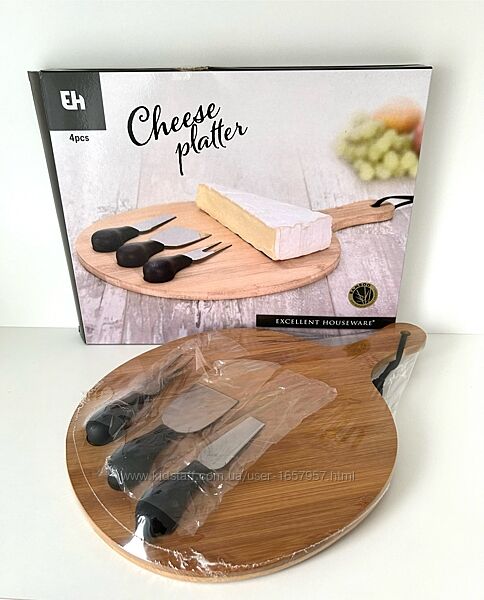 Дошка для сиру з ножами кругла Excellent Houseware