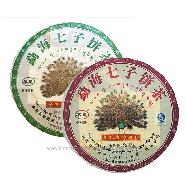 Мэнхайский Шу и Шен пуэр Золотой павлин. Китайский чай.