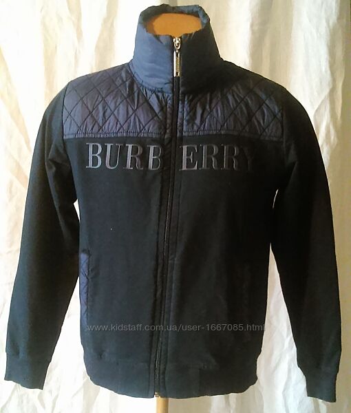 Курточка Burberry р.44 на рост 140-146 темно-синяя коттон